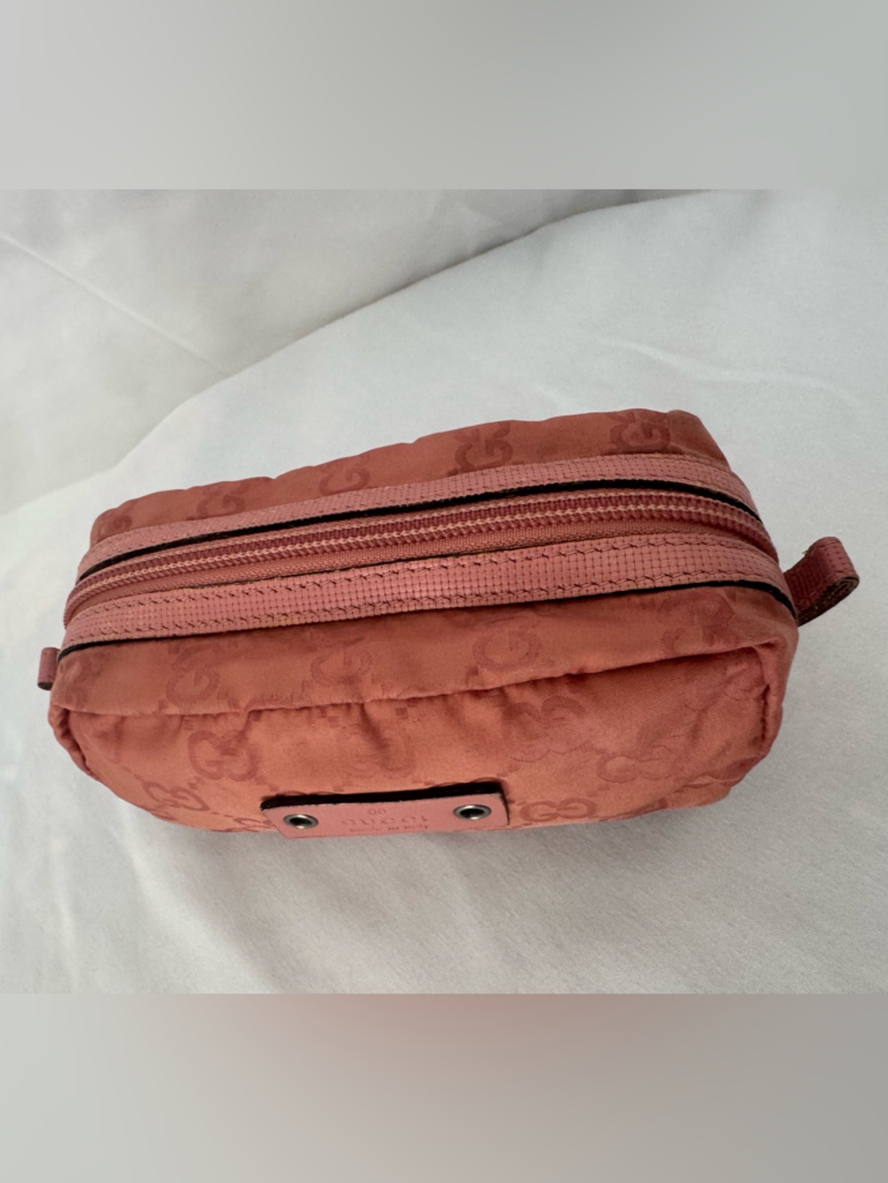 GUCCI Mini GG Nylon Pouch Pink Vintage Y2K - Picture 9 of 9